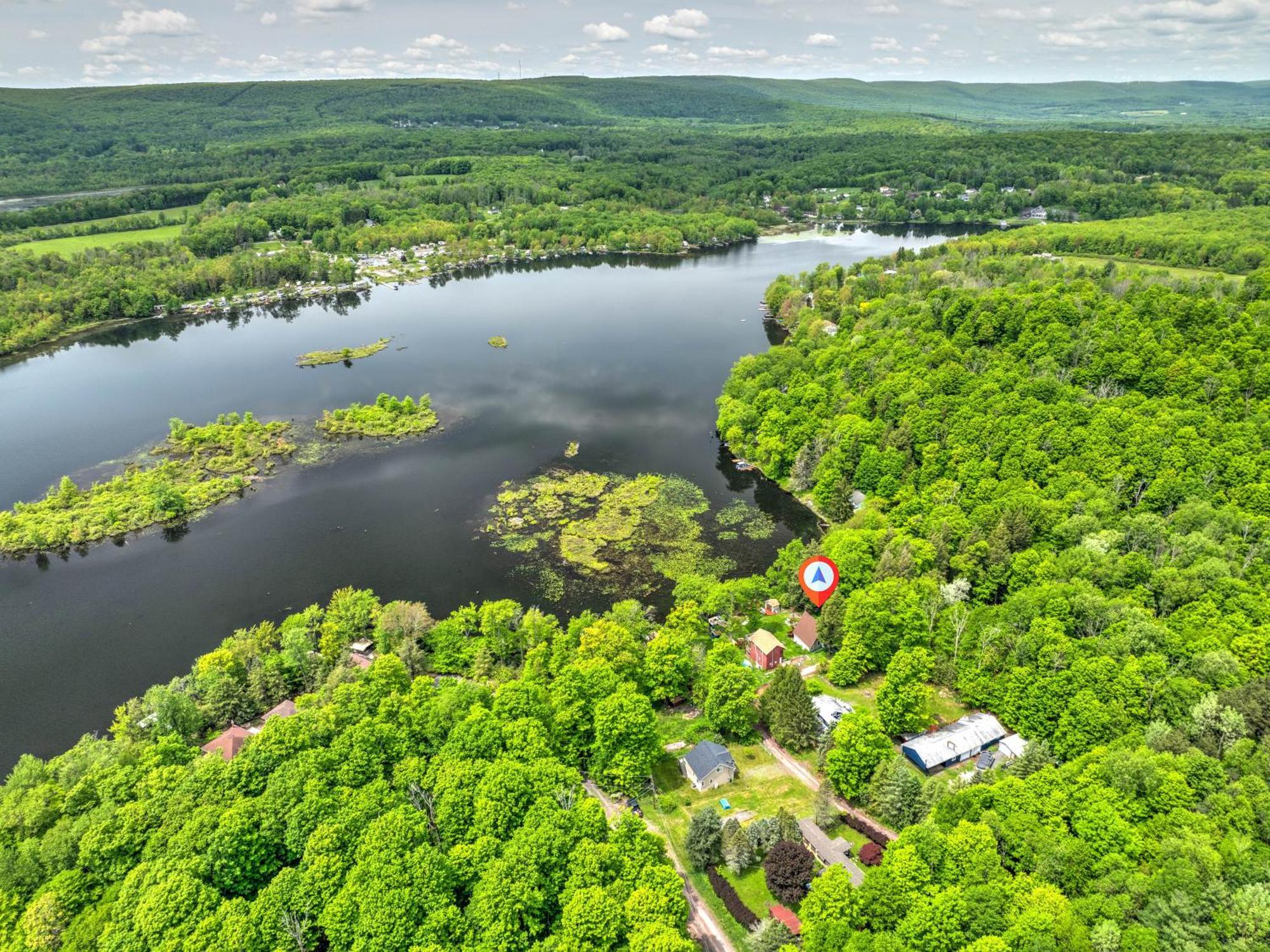 Lakefront A-Frame, Dock, Kayaks, Fireplace, Games Lake Ariel Esterno foto