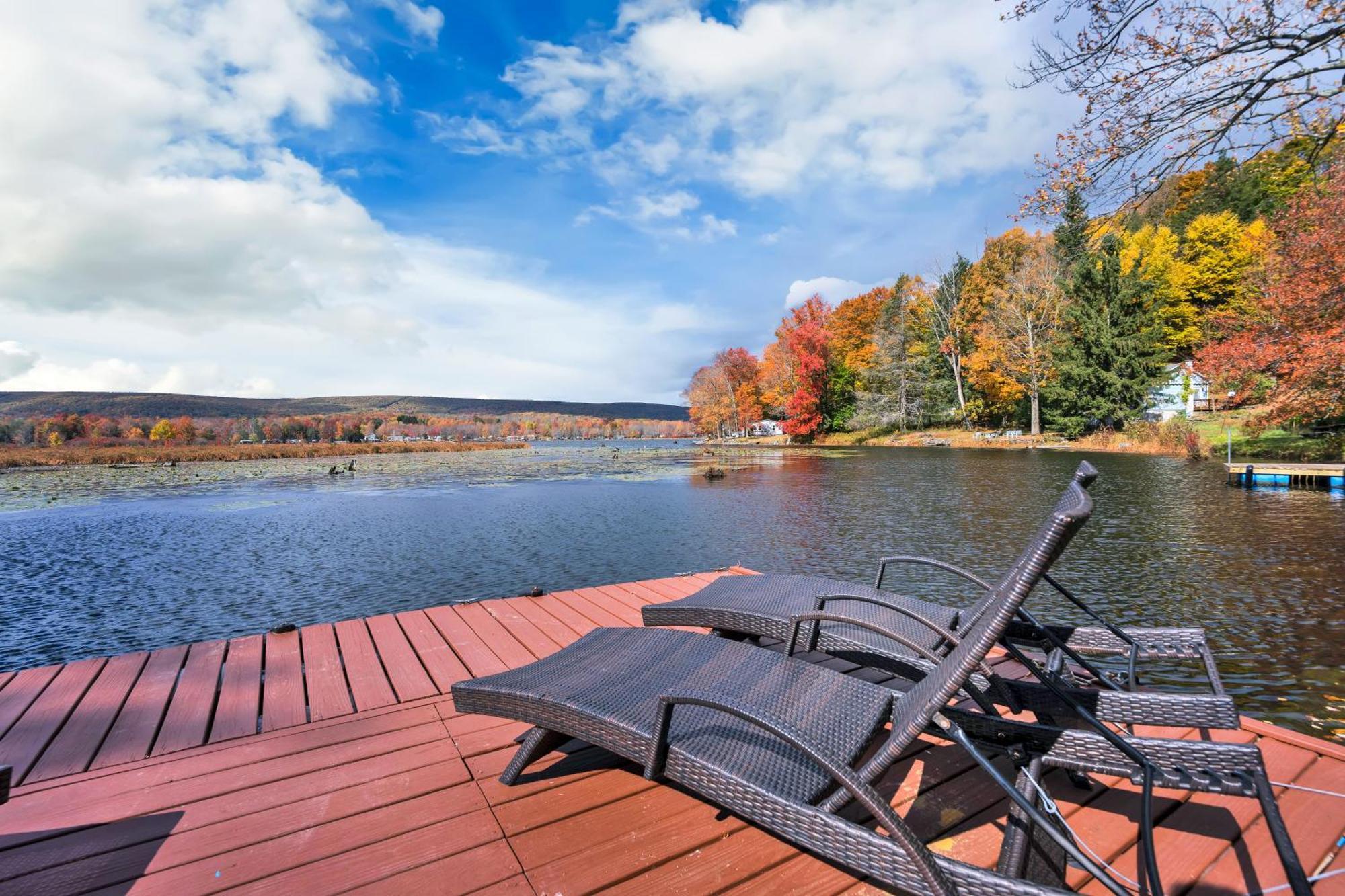 Lakefront A-Frame, Dock, Kayaks, Fireplace, Games Lake Ariel Esterno foto