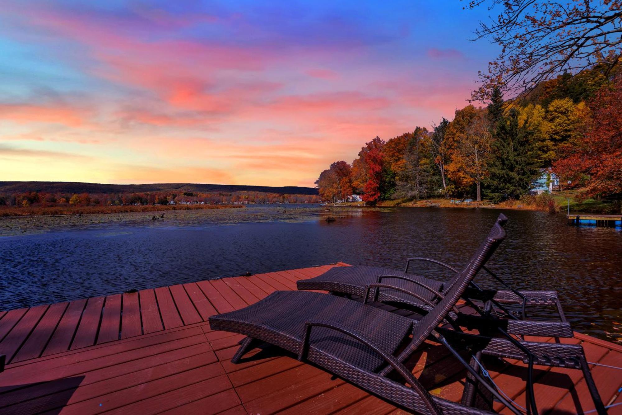 Lakefront A-Frame, Dock, Kayaks, Fireplace, Games Lake Ariel Esterno foto